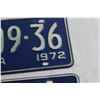 Image 3 : Pair of 1972 Alberta Licence Plates Set