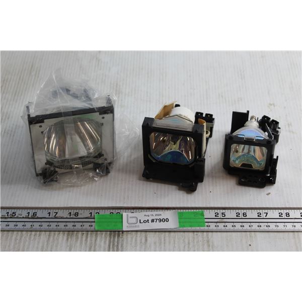 (3) Assorted Projector Lamps - Untested, As Is
