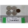 (4) Quarters - (1) 1999, (3) 2000, 1946 Canadian Penny