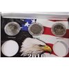 Image 2 : 1972 US Eisenhower Coin Dollar, 1940 US Dime, (3) 2010 State National Park US Quarters - Arkansas, W