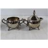 Image 3 : Silverware Tray, Cream and Sugar, Teapot