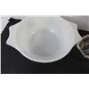 Image 3 : Pyrex Tuscany Glass Bowl, Clear Glass Gravy Boat, Clear Class Dish With Angel Pattern, Clear Class B