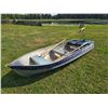 Image 1 : 12ft Aluminum Fishing Boat w/ Prowler 30lb Thrust Trolling Motor - Oars, Rods, Life Jackets