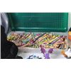 Image 2 : Plastic Container of Crayons - Minions - Matchbox Puzzle - (2) Frisbees - Mulit Verse Puzzles - Misc