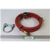 Image 1 : 6' / 1/2" / 250psi Rubber Air Hose - Muffler Clamp