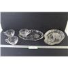 Image 1 : (4) Glass Snack Plates w/3 Cups