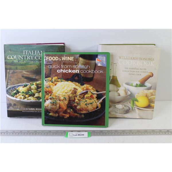 (3) Cook Books - Italian - Food & Wine - Williams-Sonoma