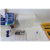 Image 5 : Driver Bit & Drill Set - Assorted Organizer Containers - Shelving Bracket - (2) Books - Joy of Not W
