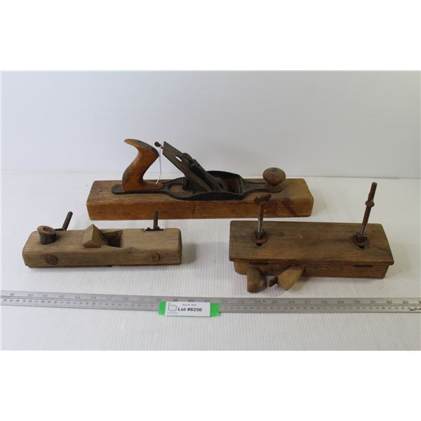 (3) Vintage Wood Planes