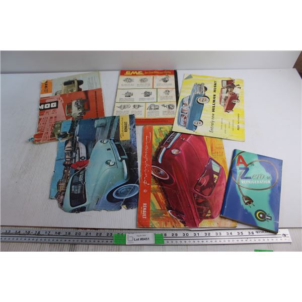 (6) Assorted Automotive Brochures - GMC, Renault and Mercedes Benz
