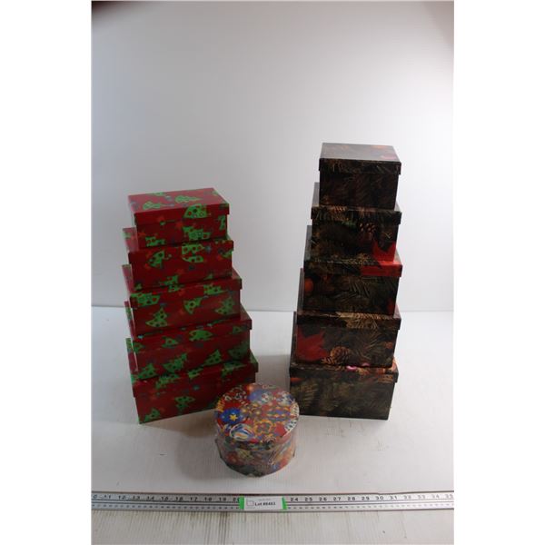 (16) Assorted Storage Boxes 10'' x 7'' x 5''