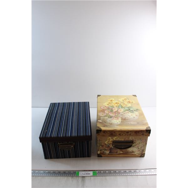 (2) Storage Boxes 15'' x 11'' x 8''