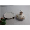 Image 6 : Novelty Butter Dish, (4) Watering Can Shaped Candle Holder and Salt and Pepper Shakers