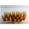 Image 1 : (15) Amber Glass Drinking Glasses