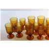 Image 2 : (15) Amber Glass Drinking Glasses