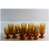 Image 3 : (15) Amber Glass Drinking Glasses