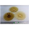 Image 1 : (3)  Amber  Glass Dishes 11''