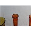 Image 5 : (3)  Amber and Orange Glass Vases