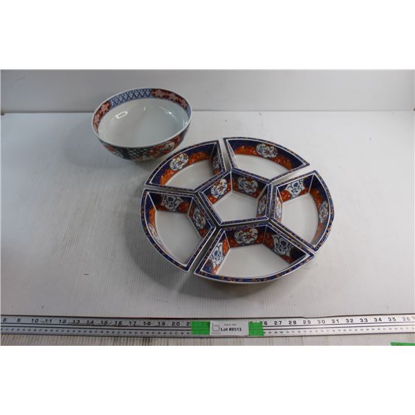 Japanese Soup Bowl and Lazy Susan Set