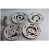 Image 2 : (2) Bowls, (4) Playing Cards Themed Plates, Creamer and Stand Plate