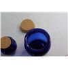 Image 4 : (3) Cobalt Blue Glass Storage Jars