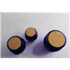 Image 6 : (3) Cobalt Blue Glass Storage Jars