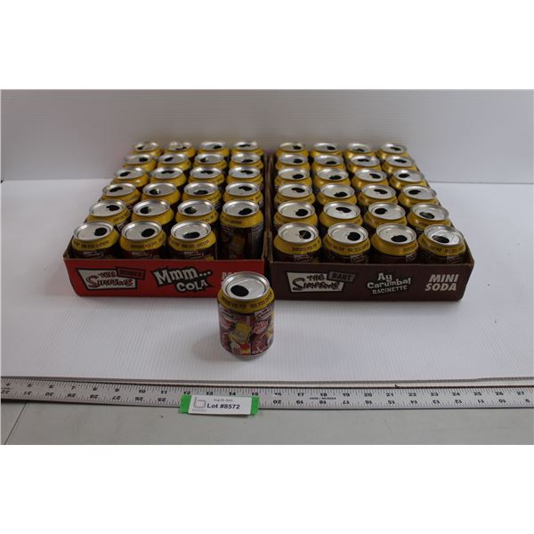 (2) Flats The Simpsons Mini Pop Cans - Empty
