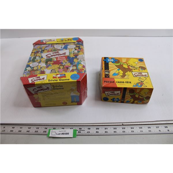 The Simpsons Trivia Game and Puzzle - As Is
