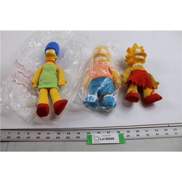 (3) The Simpsons Hard Head Dolls