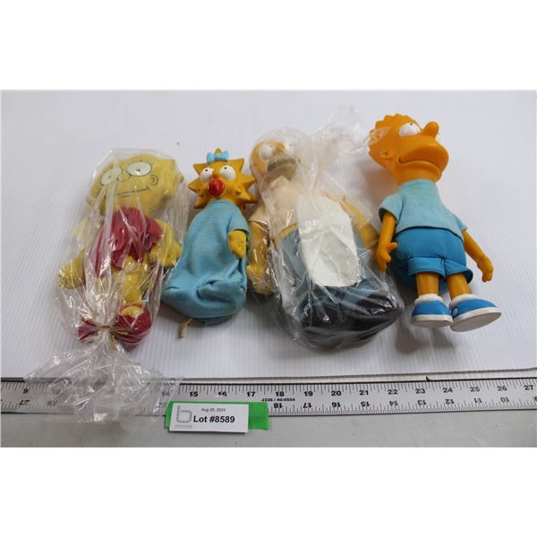 (4) The Simpsons Dolls - (3) Hard Heads