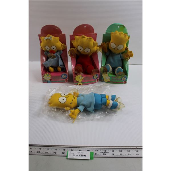 (4) The Simpsons Car Window Stickies - As Is
