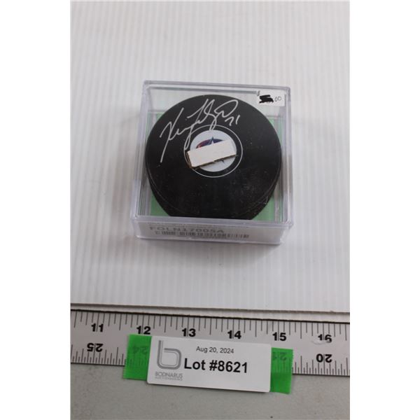 Nick Folligno Columbus Blue Jackets Signed Hockey Puck