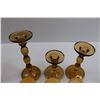 Image 2 : (3) Candles and Candleholders