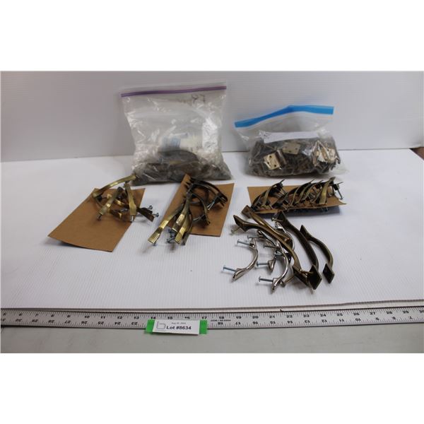 Assorted Drawer Pulls and Hinges