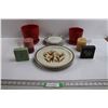 Image 1 : (6) Plates, (2) Candles, Misc.