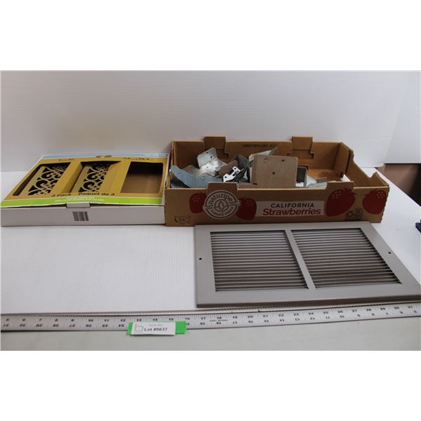 Assorted Lumber Braces, (3) Registers