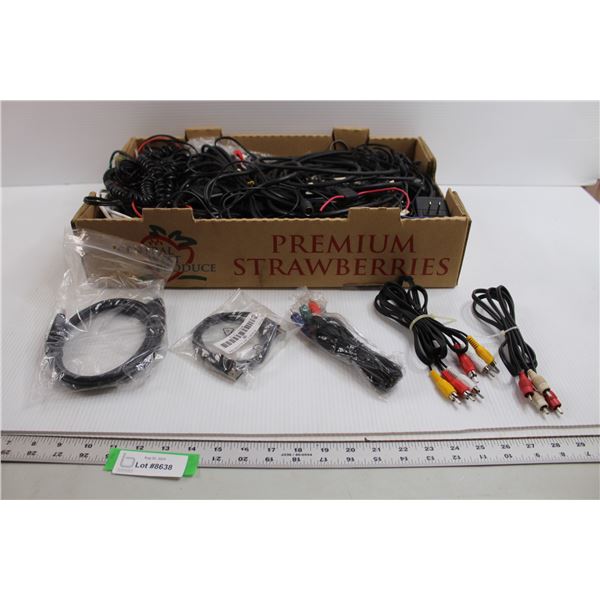 Flat of Assorted Cords and Cables
