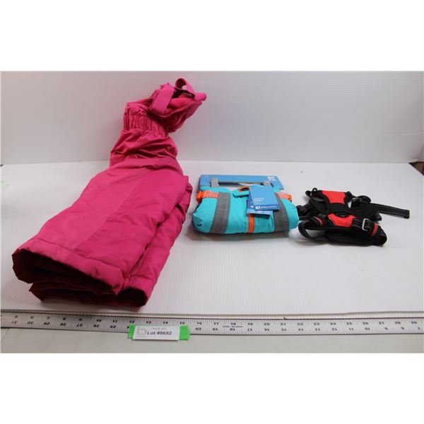 Dog Jacket and Harness, Kids Ski Pants