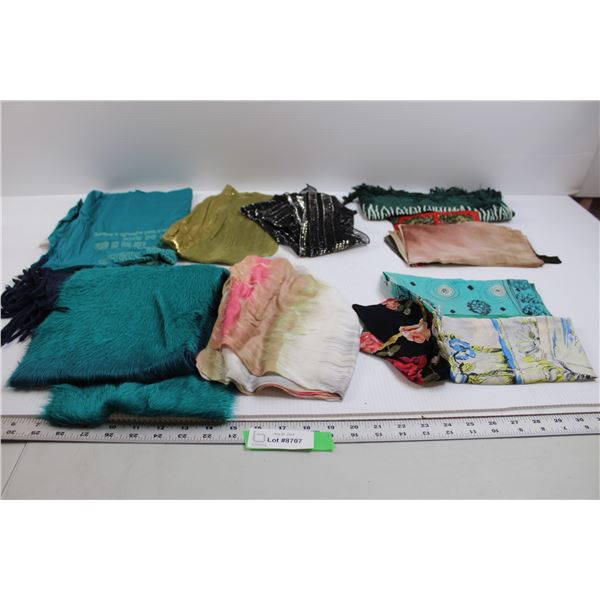 Assorted Fabrics and Scarves