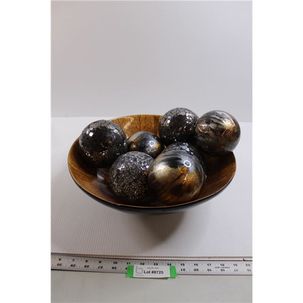 Bowl with Decorative Balls