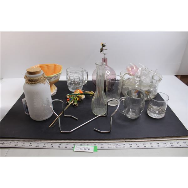 Assorted House Decor and Glassware