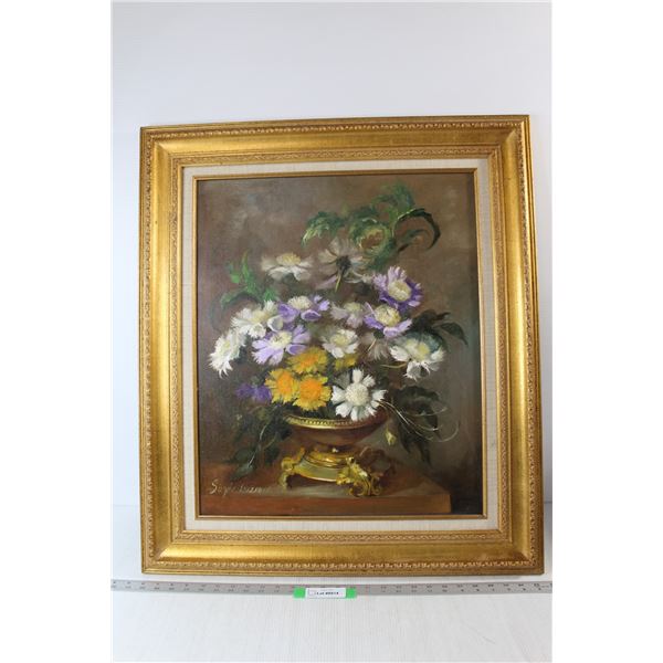 * Oil Painting Signed by Zsuzsanna Sugar Hungarian Artist - 27 1/2" x 31 1/2"