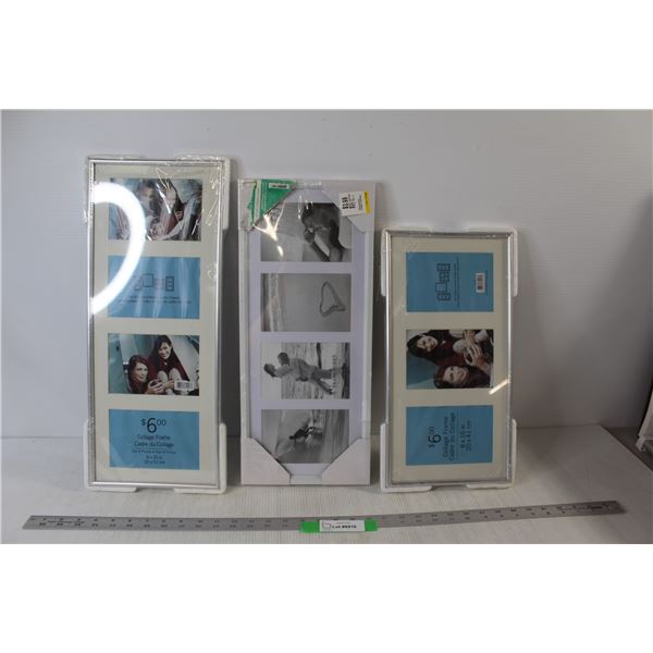 (3) Collage Frames - 8" x 20", 4" x 6" per Square, 8" x 16"