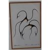 Image 2 : Clemence Wescoupe Bird Print Separated Dated and Signed, Clemence Wescoupe Birth Bird Print Dated an
