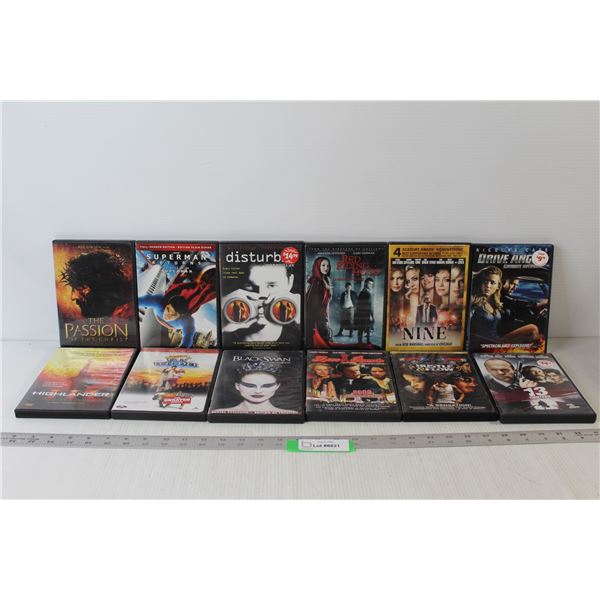 (12) DVD Movies - Superman Returns, Disturbia, national Lampoons Van Wilder, etc.