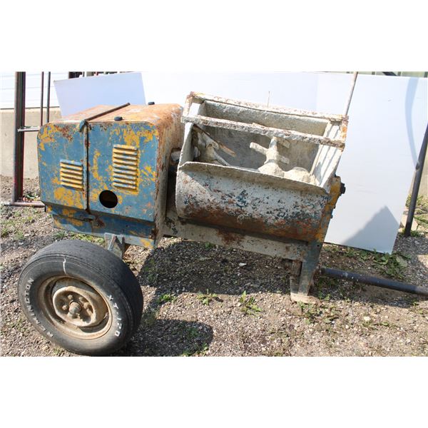 ** Monarch Pull Behind Concrete Mixer - 97" -Leland Newman 1.5Hp Motor - Consignor Says Working - As