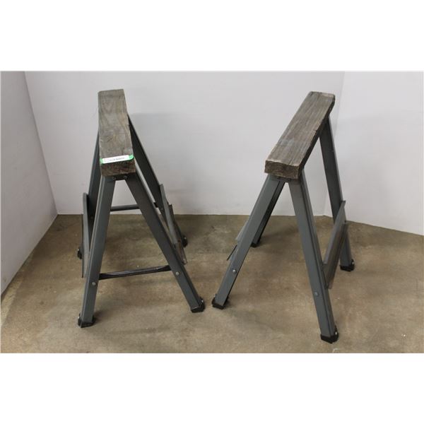 *Pair of Aluminum Saw Horses - 20" x 26"H