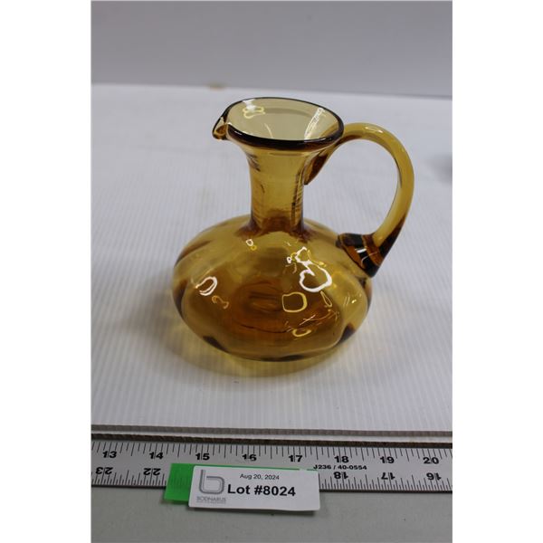Amber Glass Pitcher