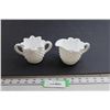 Image 1 : Fenton White Hobnail Cream and Sugar