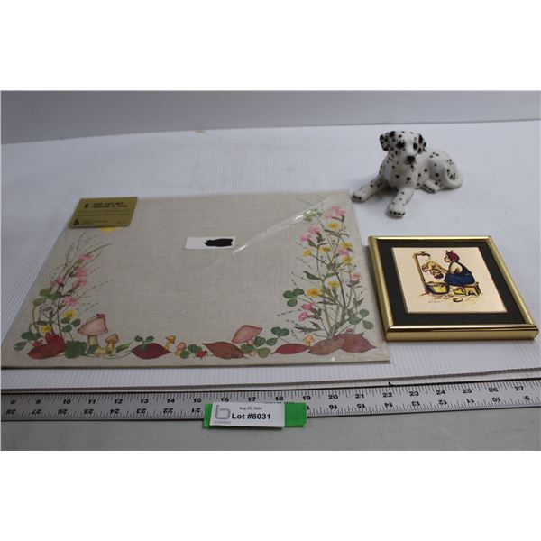 Paper Place Mats, Dalmatian Decoration, Picture - 6" x 6"